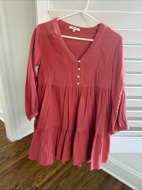 Madewell Dresses & Skirts - Madewell Dusty Rose Tiered V-Neck Tunic